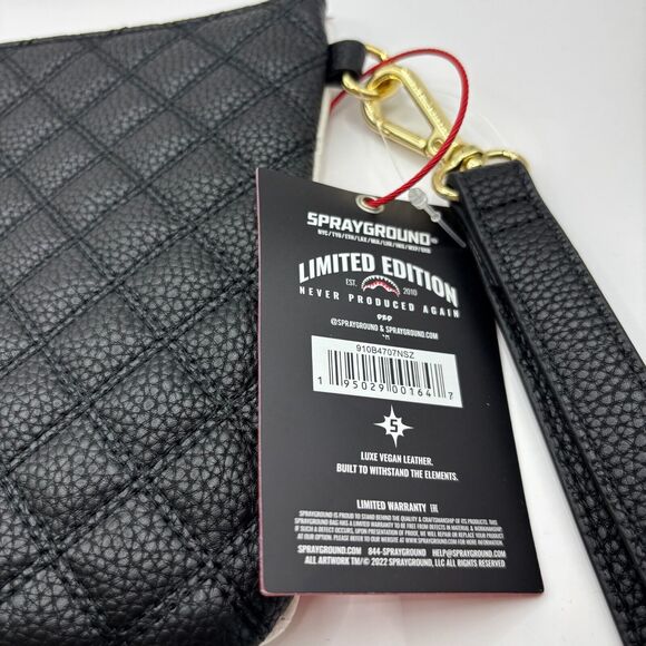 NEW Sprayground SharkMouth Pochette Leveled UP Split Quilt Shark Clutch - Picture 6 of 11